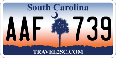 SC license plate AAF739
