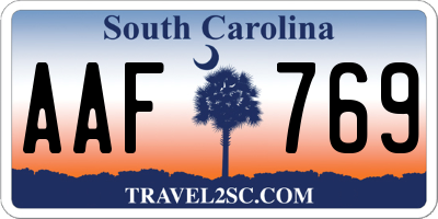 SC license plate AAF769