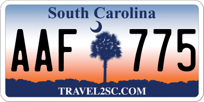 SC license plate AAF775