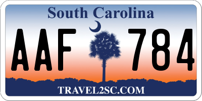 SC license plate AAF784