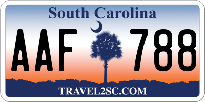 SC license plate AAF788