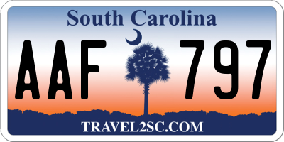 SC license plate AAF797