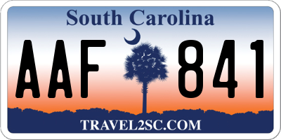 SC license plate AAF841