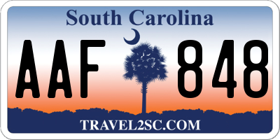 SC license plate AAF848