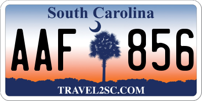 SC license plate AAF856
