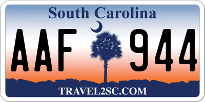 SC license plate AAF944