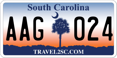 SC license plate AAG024