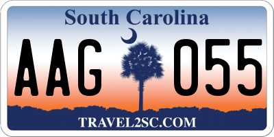 SC license plate AAG055