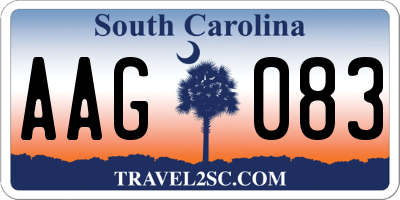 SC license plate AAG083