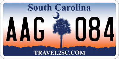 SC license plate AAG084