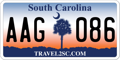 SC license plate AAG086