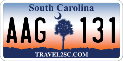 SC license plate AAG131