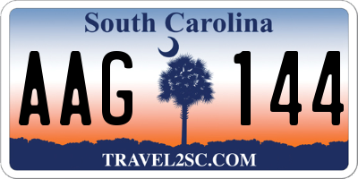 SC license plate AAG144