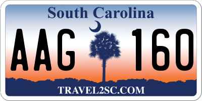 SC license plate AAG160