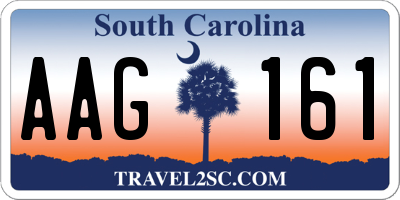 SC license plate AAG161