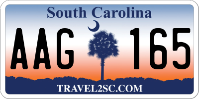 SC license plate AAG165