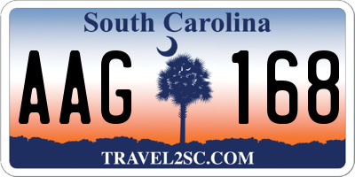 SC license plate AAG168