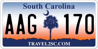SC license plate AAG170