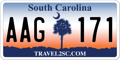 SC license plate AAG171