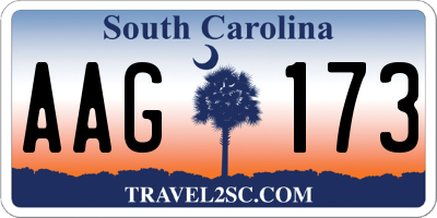 SC license plate AAG173