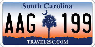 SC license plate AAG199