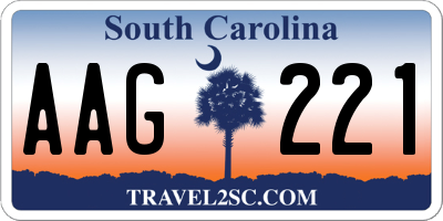 SC license plate AAG221