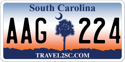 SC license plate AAG224