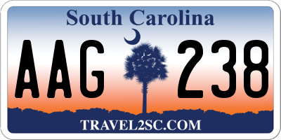 SC license plate AAG238