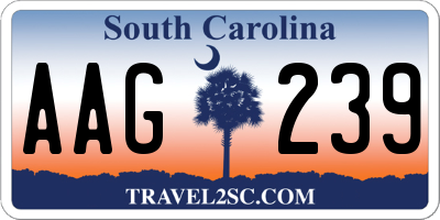 SC license plate AAG239