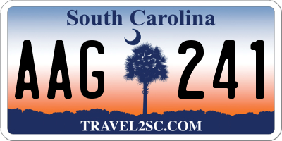 SC license plate AAG241