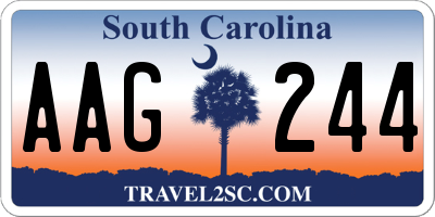 SC license plate AAG244