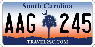 SC license plate AAG245