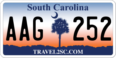 SC license plate AAG252