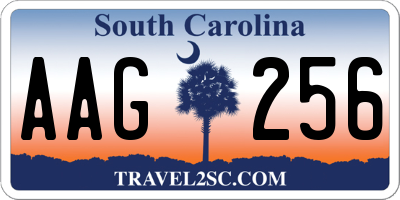 SC license plate AAG256