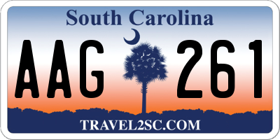 SC license plate AAG261