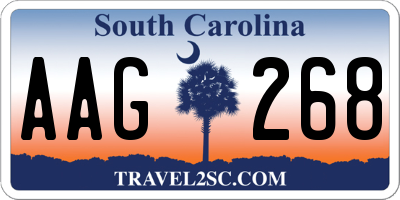 SC license plate AAG268