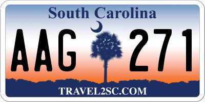 SC license plate AAG271