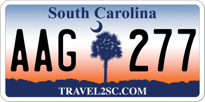 SC license plate AAG277