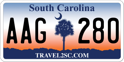 SC license plate AAG280