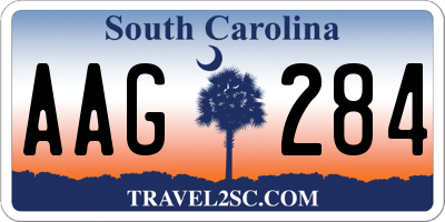 SC license plate AAG284