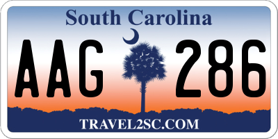 SC license plate AAG286