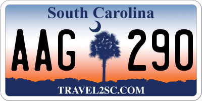 SC license plate AAG290