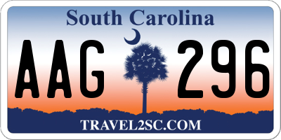 SC license plate AAG296