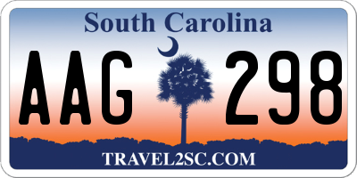 SC license plate AAG298