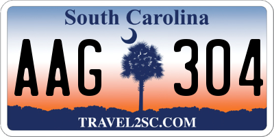 SC license plate AAG304