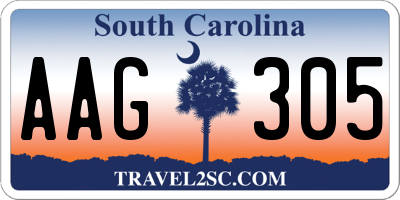 SC license plate AAG305