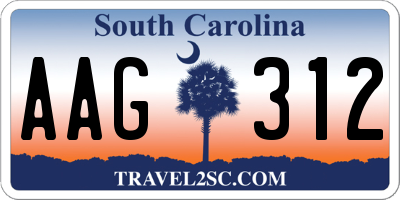 SC license plate AAG312