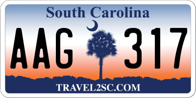 SC license plate AAG317