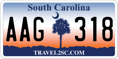 SC license plate AAG318