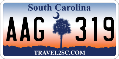 SC license plate AAG319